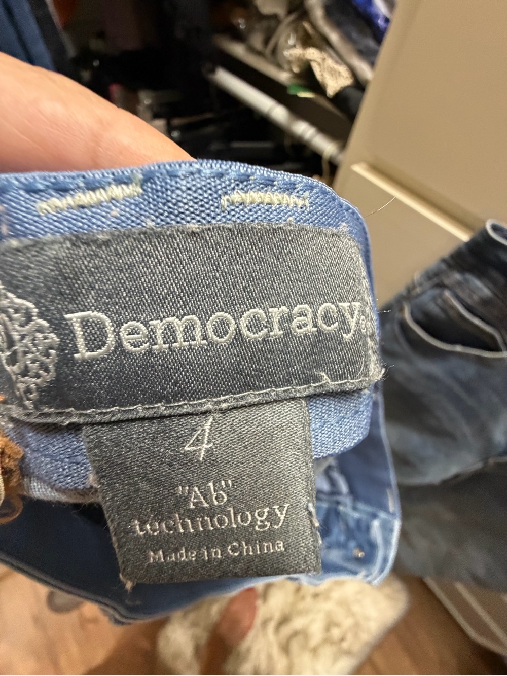 Democracy Light Blue Distressed Denim Jean Shorts - Picture 2 of 4